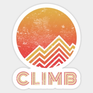 Retro Climb - Rock Climbing Sticker